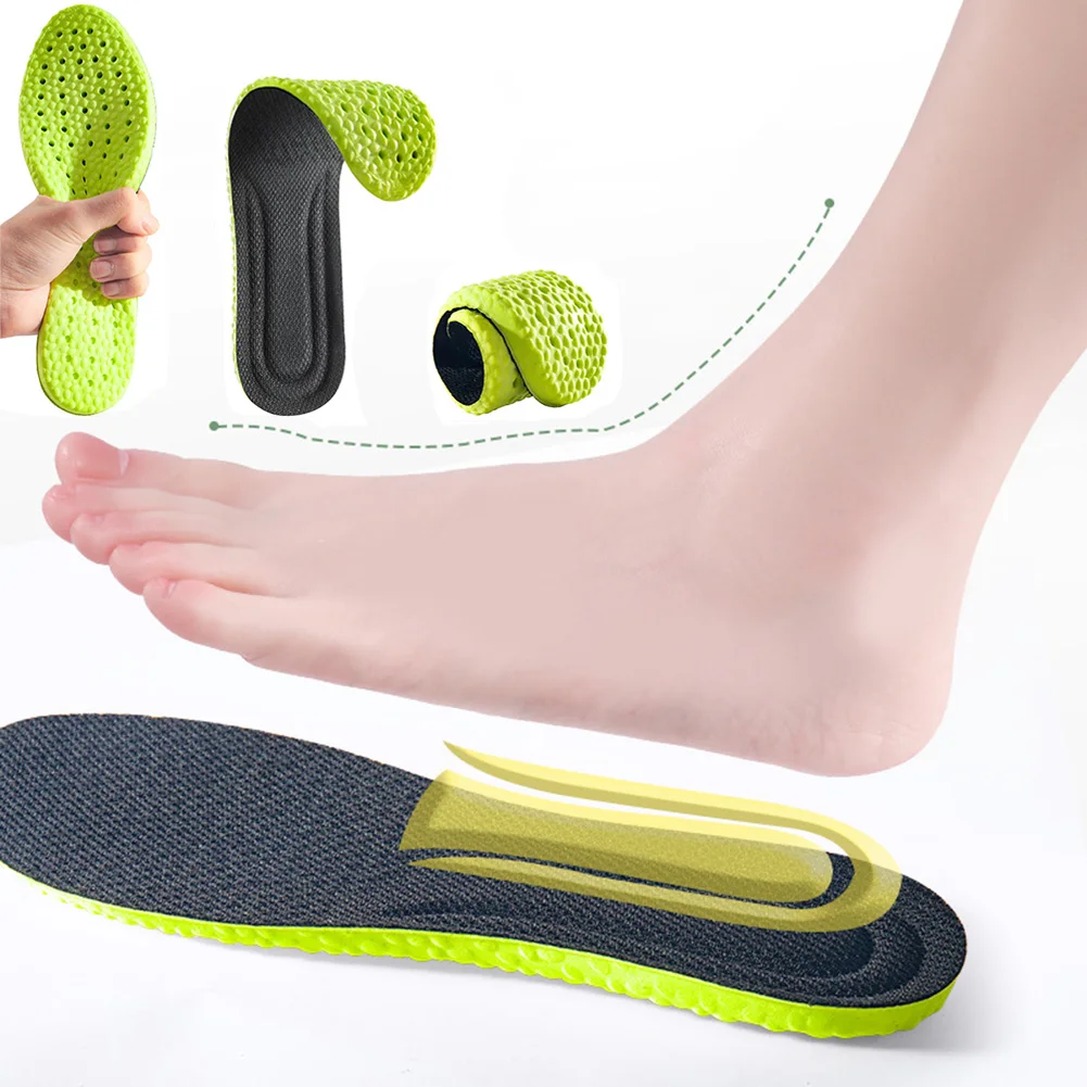 Спортна Стелка Зелена ПУ Memory Foam Дишаща Амортизирующая Супинатор Ортопедични Стелки за Мъжете И Жените се Грижат За Краката Обувки Pad