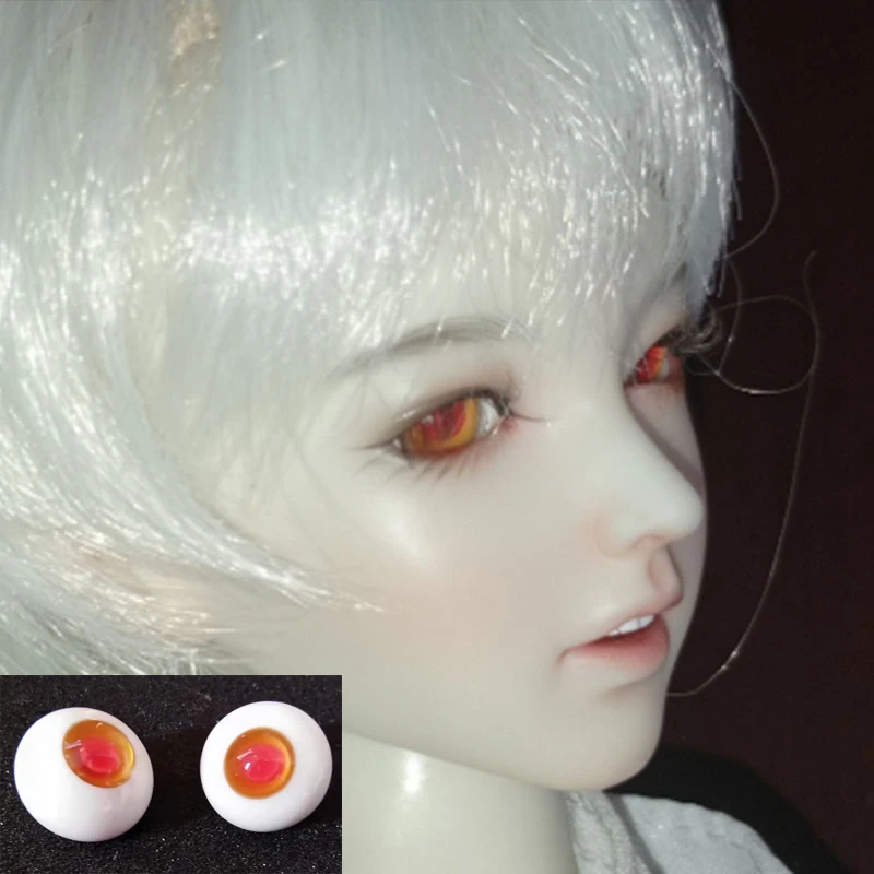 Стъклени Очи За 1/8 1/6 1/3 1/4 Кукли BJD Моделиране на Очната Света Мода Очната Ябълка Сам Оранжеви Очи Аксесоари За Направата на Кукли