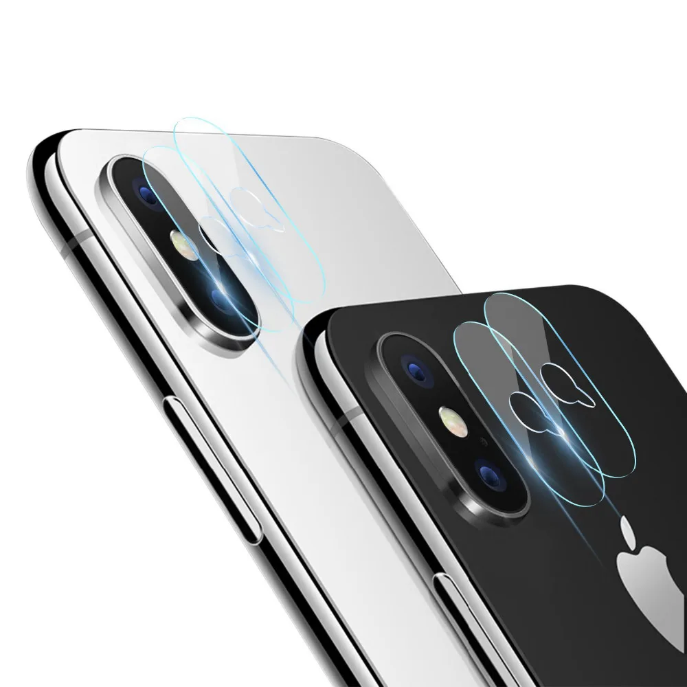 Супер 2 Опаковки, Прозрачни, Ултра HD Обектив на задната камера от Закалено стъкло, Защитно фолио за екран за iPhone 7 / 8 iPhone / iphone X