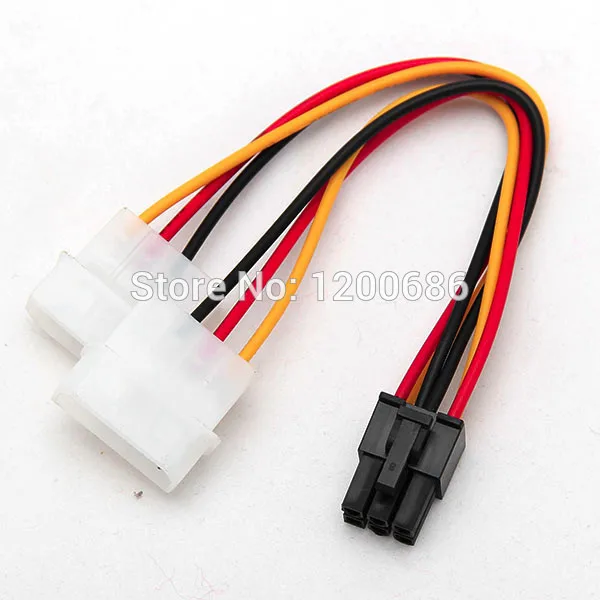 Теглене на кабели, захранващи кабели PCI-E Y 4 контакти на 6 контакти