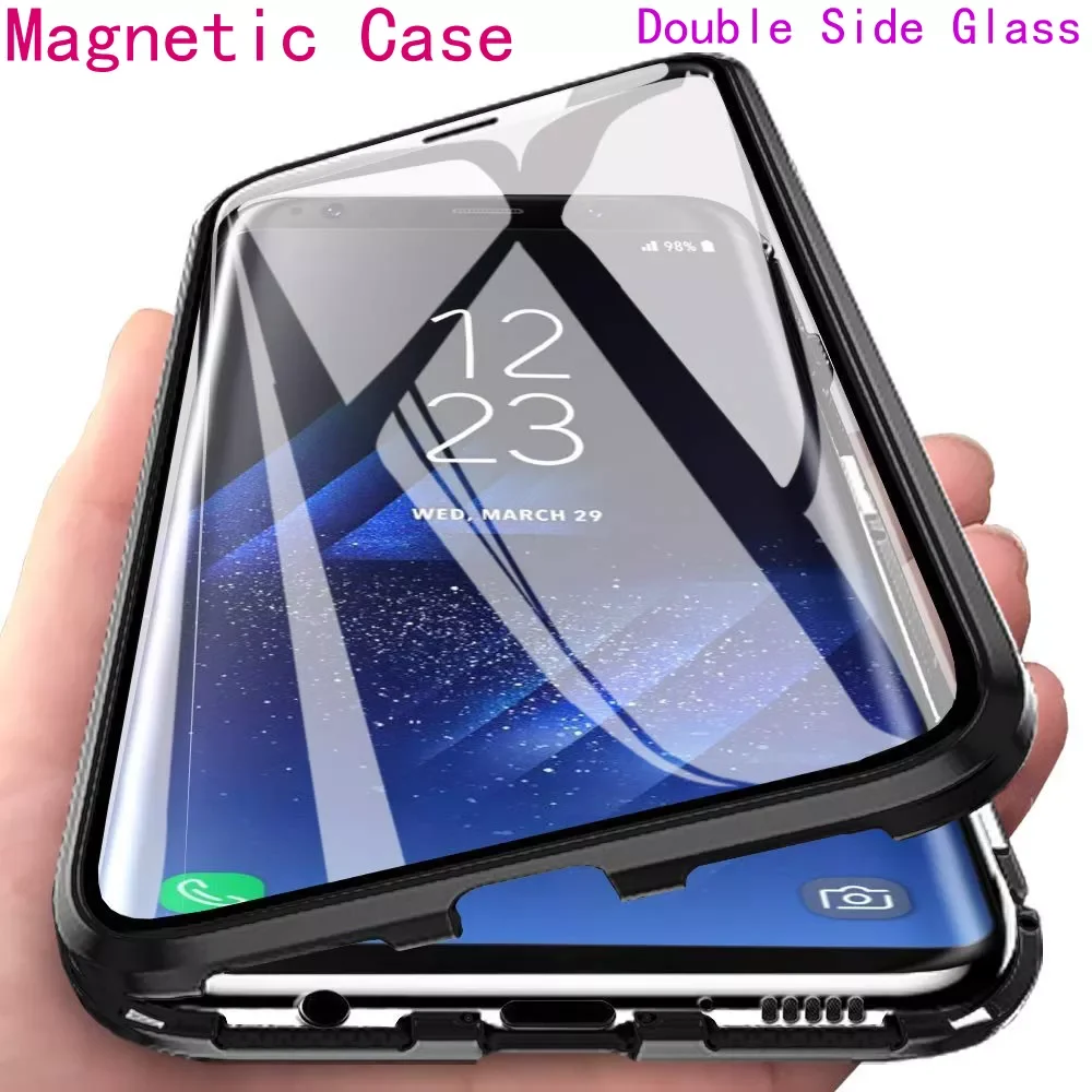 Тенденцията 2022 година За Samsung Galaxy S21 S8 S9 S10 S20 Plus Ultra case Note 8 9 10 20 Plus Двустранен Стъкло Корпус от Метал Защитен Калъф