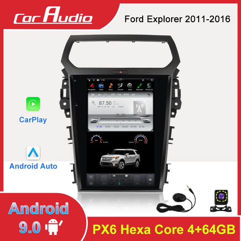 Тесла Стил 12,1 инча Ford Explorer Android мултимедиен Авто Радио За Ford Explorer 2011-2019 GPS Навигация Стерео авторадио