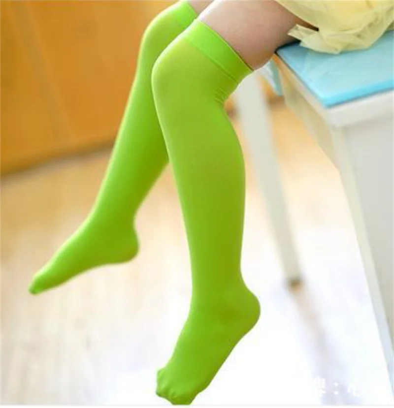 Тънки абсорбиращи потта на бързо съхнещи Детски Ластични Пролет-лято Фините детски Танцов чорапи с висока талия