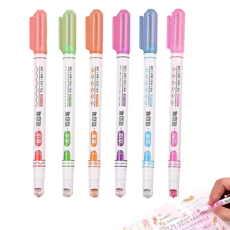 Цветни маркер дръжка Цветни химикалки с 6 различни форми на 6 бр. Цветни Писалка За водене на бележки Готини Дръжки За детски писма