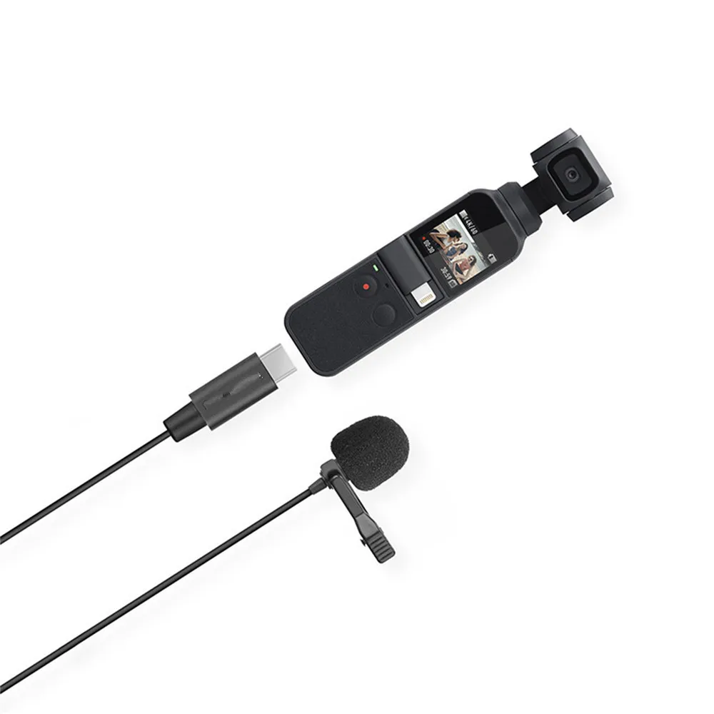 Цифров Петличный Микрофон USB Type-C за DJI OSMO Джобен Видео Кардан Стабилизатор за Камера видео блог Филм Аудио Запис на Клип-микрофон