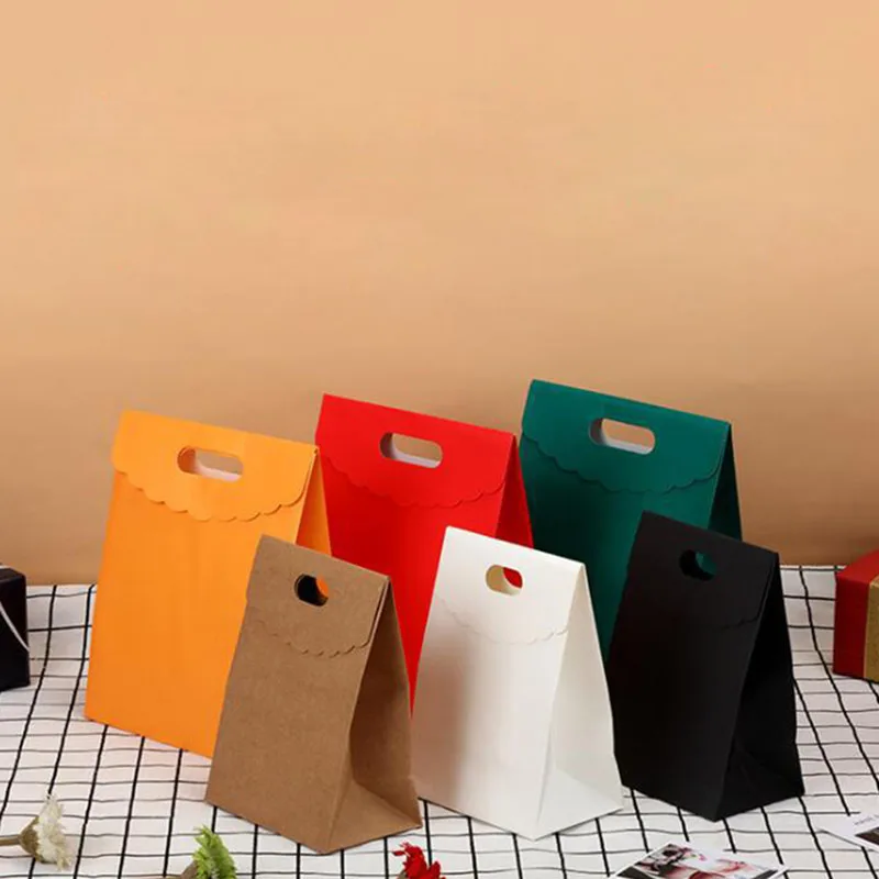 Японски Стил Флип-Капачката На Крафт Хартиена Торба Вечерни Чанти И Калъфи За Бижута Плик Подаръчни Пакети С Бонбони, Бисквити Осъществяване Чанта С Дръжка