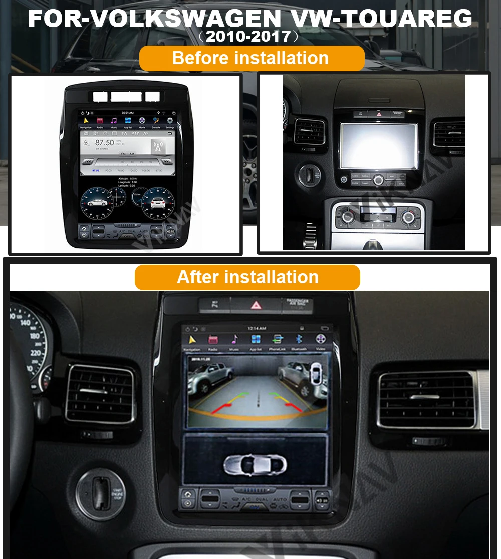авто радио DVD плейър автомобилен GPS навигатор За-Volkswagen VW-Touareg 2010-2017 IPS мултимедиен плеър
