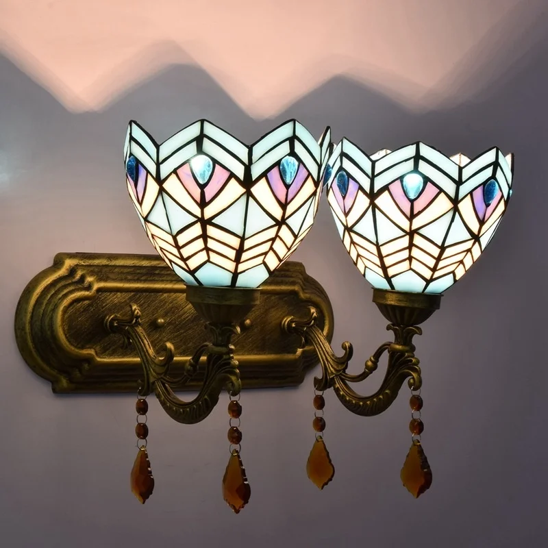 антикварное осветление за баня, стъклени стенни лампа led, с монтиран на стената лампа с бял колан свещи, стъклени стенни аплици стенни свещ лампа