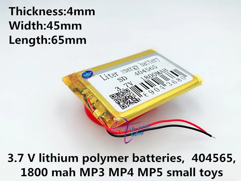 литиево-йонните батерии 3,7 В 404565 1800 ма За tablet PC power bank PAD Електронна книга 044565