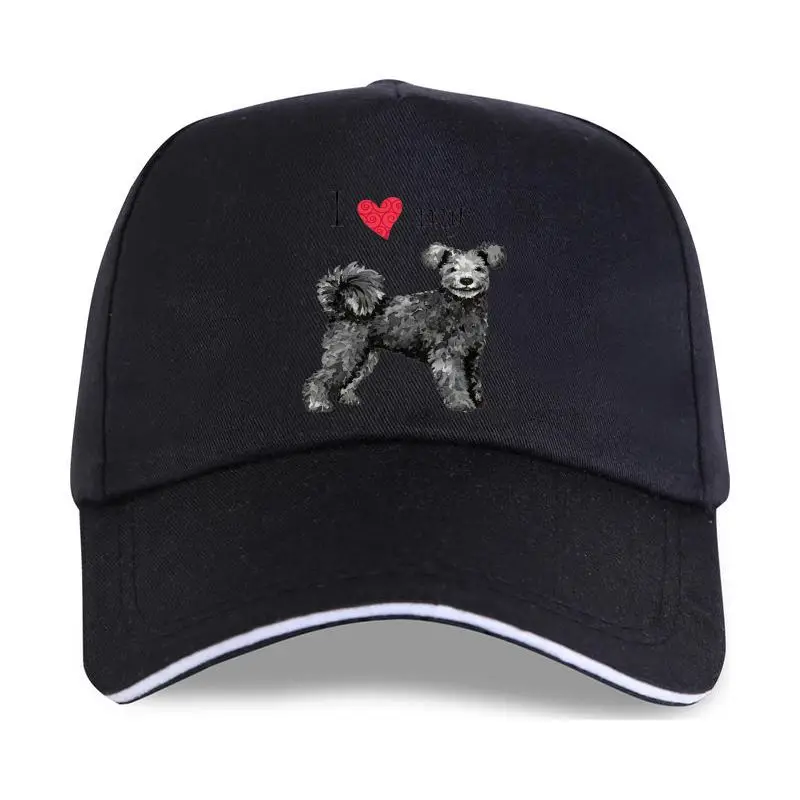 нова шапка, шапка 2021, Модни Дамски бейзболна шапка I Love my Happy Pumi с Принтом Куче на магнит, Дамски Ежедневни Блузи, Нестандартен, Дамски