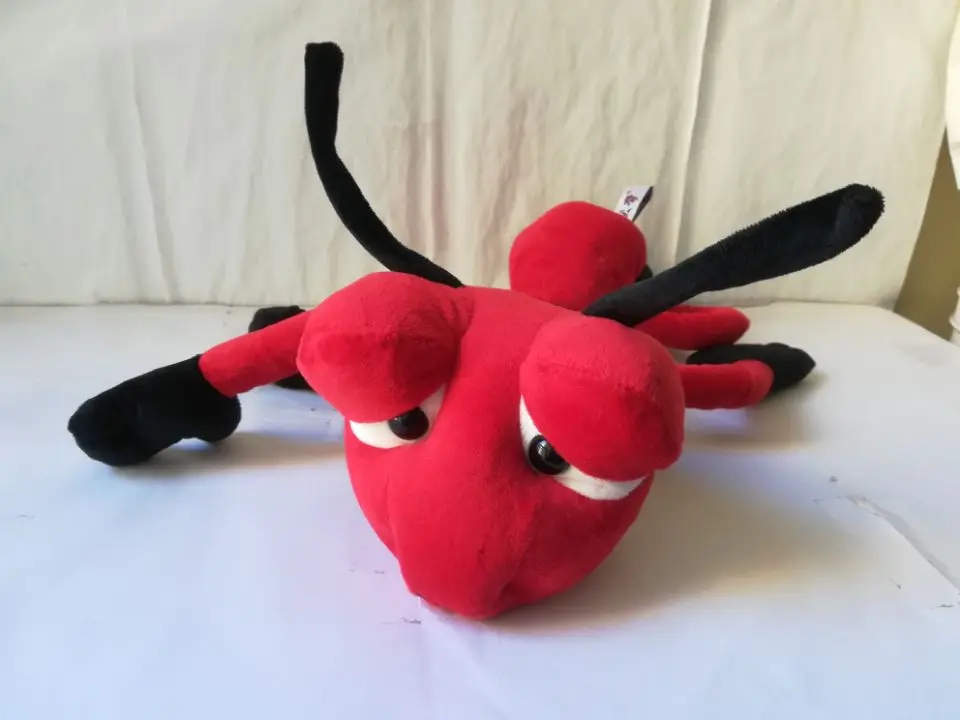 сладък карикатура червена мравка мека играчка плюшен креативна играчка голяма от 45 см кукла Коледен подарък s2174