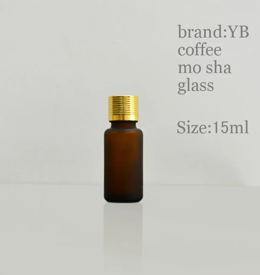 търговия на едро с висококачествена стъклена бутилка обем 15 мл, стъклена кафява матирана бутилка с обем от 15 ml на едро, стъклена банка 3 цвят по желание