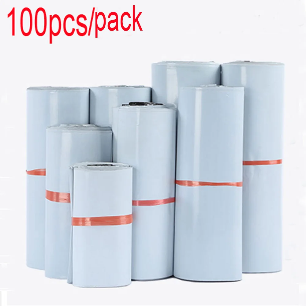 1000ШТ Бяла експрес-bag опаковки bag логистична чанта