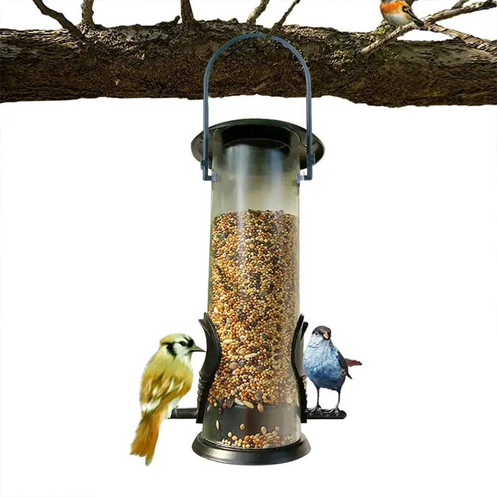 А за Птици, Окачени на Хранително-вкусовата Диспенсер Папагал Кутия за Хранене на Открито Тераси Животни Автоматичен Контейнер за Хранене на Краката Стоки за птици