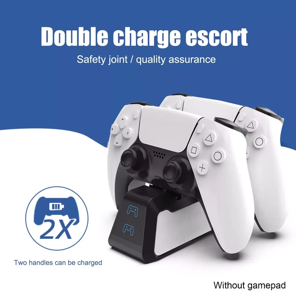 Двойно-Бързо Зарядно Устройство за Безжичен контролер PS5 USB 3.1 Type-C зарядно устройство ще захранване на Зарядно устройство за Sony PlayStation5 Джойстик Геймпад