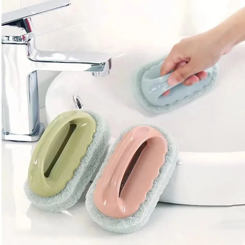 Домакински почистващи средства за баня кухненска мивка с четка за почистване на кухненските тенджери и тигани гъби почистващи подложки