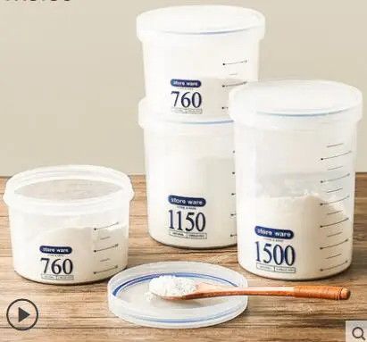 Кутия за сухо мляко Пп влага преносима храни пластмасова бутилка прозрачен фланец на резервоара за съхранение на резервоара кутия за съхранение на сухо мляко резервоар