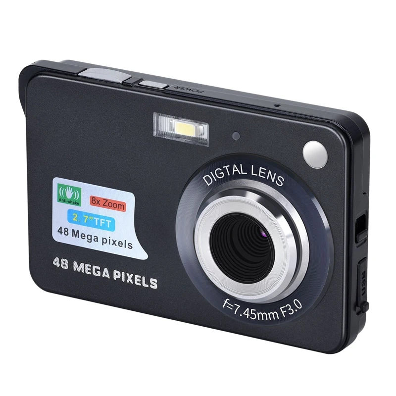 Цифров фотоапарат, HD-дисплей Камера Камера със защита От Разклащане 2,7-инчов Мини камера